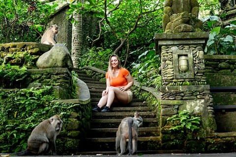 Excursão privada em Ubud: Waterfall, Rice Terrace & Monkey Forest