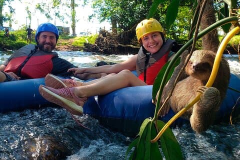 Combo Blue river Tubing, Sloth Refuge og Rain Forest.