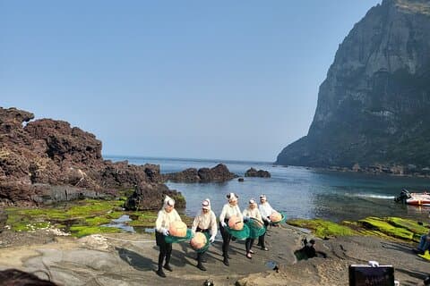 Private Tour Woman Diver Performance & stone park in Jeju Island