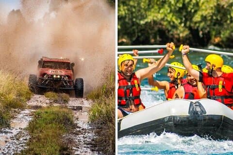 Súper combo de rafting, safari en jeep y tirolesa desde Kemer