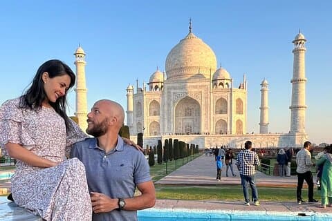 Privat solopgangstur til Tajmahal og Agra Fort fra Delhi