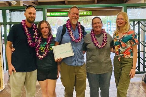 Kauai Lei Gruß am Flughafen Lihue