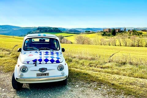 Tour Privado em Vintage Fiat 500 - Val d'Orcia