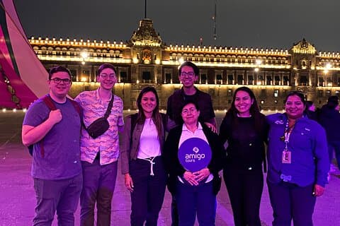 Cidade do México em tour noturno com Torre Latino