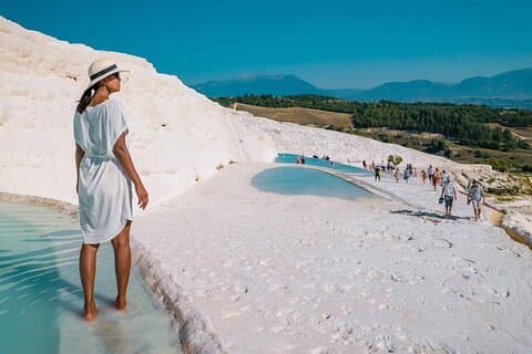 Pamukkale Hierapolis Travertines Tour med frokost fra Antalya