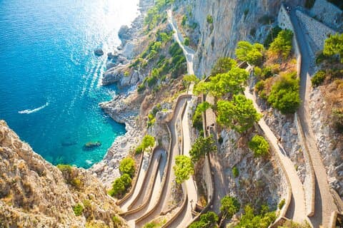 Capri på land og sjø: liten gruppe tur fra Sorrento