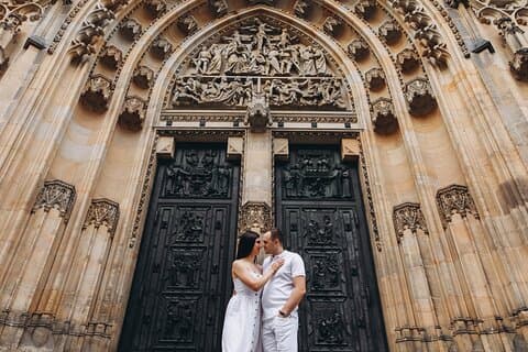 Sessão de fotos profissional privada no Castelo de Praga