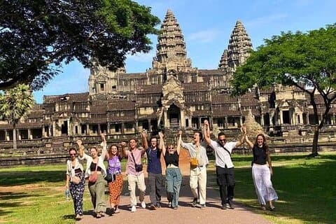 Angkor Wat Sunset Liten grupptur med lunch ingår