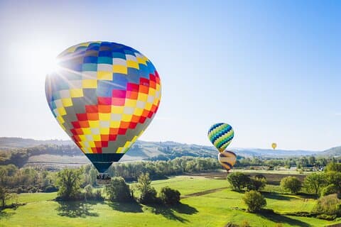 Tour privado: voo de balão de ar quente de Emilia Romagna com transporte de Bolonha