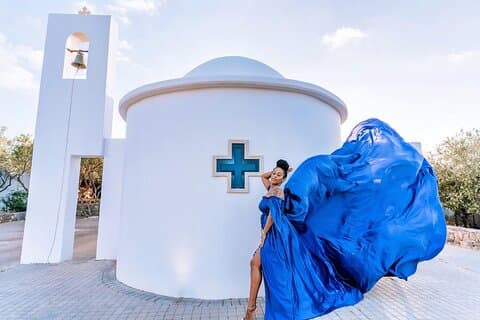 Flying Dresses Fotoshooting auf Kreta