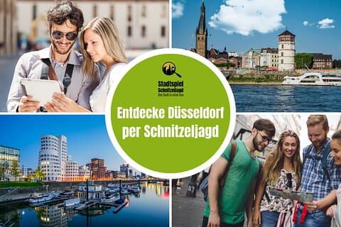 City game scavenger hunt Düsseldorf - independent city tour I discovery tour