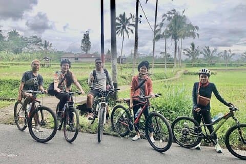 Downhill Cycling Tour through jungle and rice terrace meals