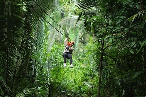 Cave Tubing och Jungle Zipline från Belize City med lunch.