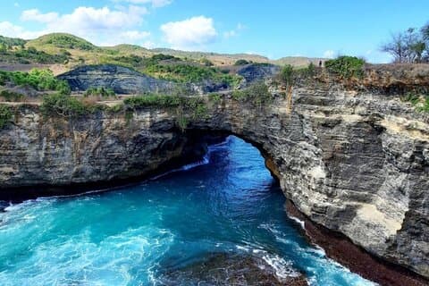 En dag Nusa Penida Island västra delen