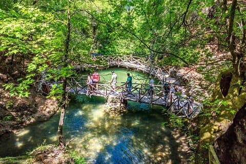 Small group hiking to Rhodes Butterfly Valley