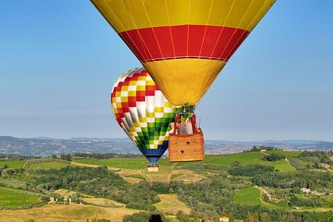 Private Tour: Heißluftballonfahrt durch die Toskana ab Florenz