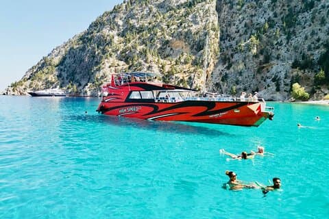 Snabb båt till Symi & St George's Bay direkt från Faliraki Beach