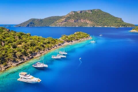 12 øyer båttur fra Fethiye med grillet lunsj