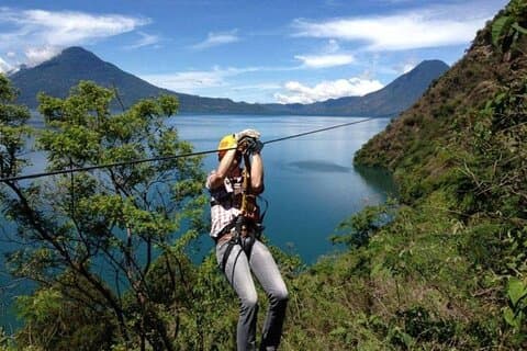 Adventure in Lake Atitlan Zip lines and towns. Overnight.