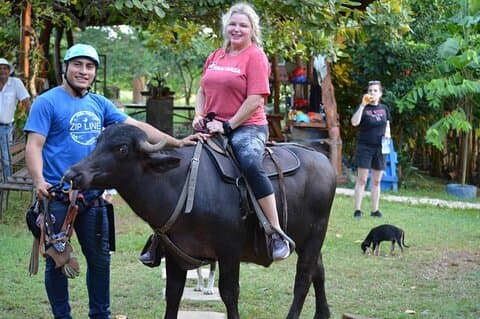 Incrível passeio a cavalo na floresta tropical