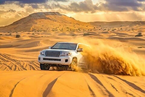 Safari nel deserto con cena barbecue e giro in cammello a Dubai