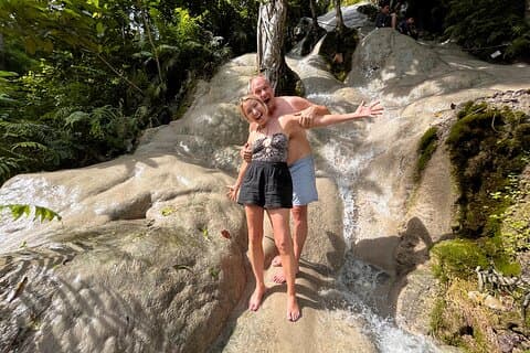 Amazing Sticky Waterfall with Local Expert Yummy Food and Fruits