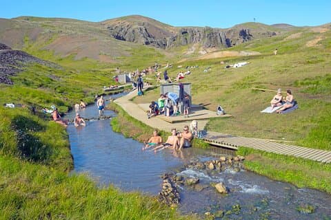 Privat fottur opp den mystiske Reykjadalur - Bading i varme elv