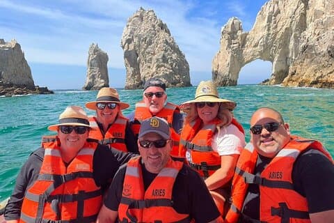 Wassertaxi zum Bogen von Cabo San Lucas mit Transport