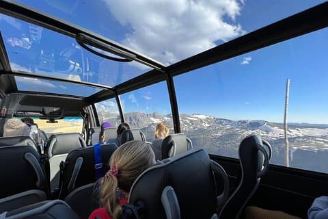 Intrekbare glazen toptour in Rocky Mountain National Park