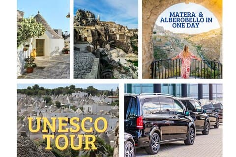 From Polignano : Unesco Tour-Guided tour of Matera and Alberobello