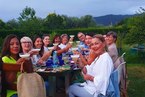 Refeições requintadas de 3 pratos com vistas deslumbrantes do horizonte da Toscana