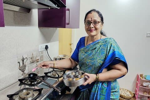 Clase privada de cocina del sur de la India en Bangalore con un local