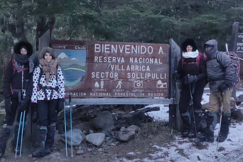 Ascent of Sollipulli Volcano