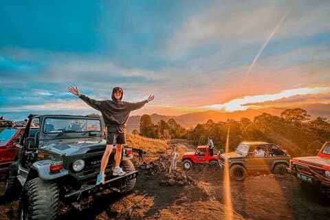 Mount Batur Jeep-Sonnenaufgang mit natürlicher heißer Quelle – All Inclusive