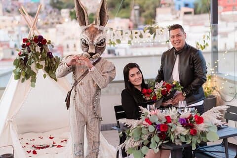 Marriage proposal in Guanajuato.