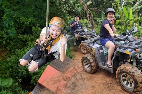 Bedste ATV-cykel og Ziplines-eventyr med overførsel