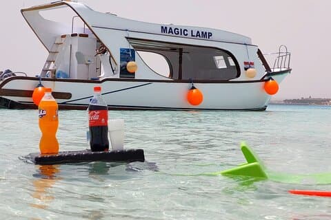 VIP Private Glass Boat Adventure With Snorkeling in Hurghada