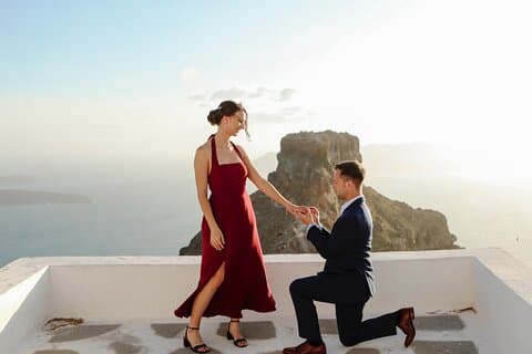 Personlig bryllupsfotograf på Santorini