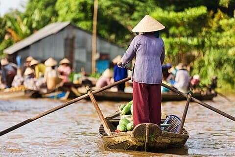 Tour di un'intera giornata al delta del Mekong Cai Be e all'isola di Tan Phong
