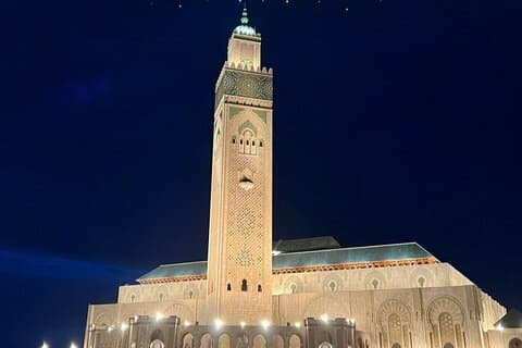 Casablanca Private Night Tour with Traditional Dinner