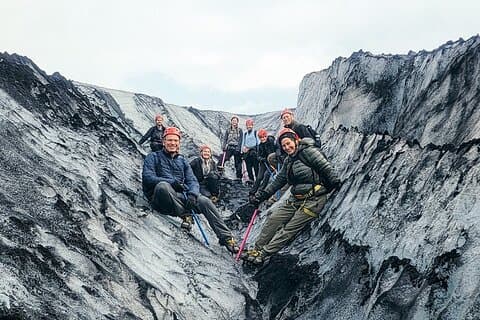 Gemeinsame Gletscherwanderung am Sólheimajökull