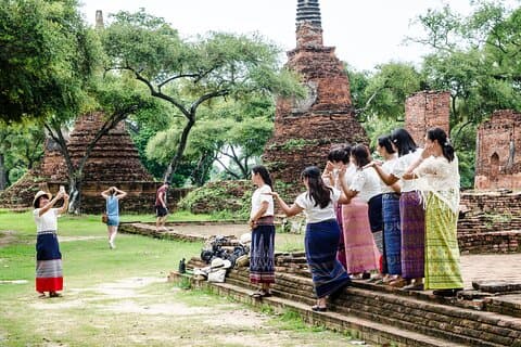 Visite du Temple de l'UNESCO en groupe à Ayutthaya De Bangkok