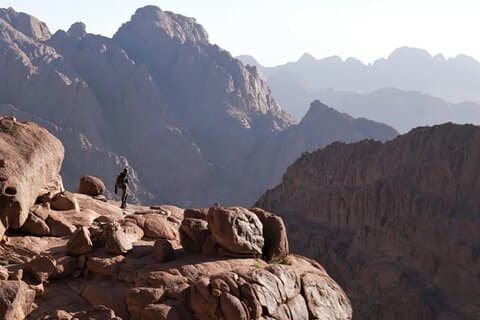 St Catherine's Monastery and the Summit of Mount Sinai from Sharm