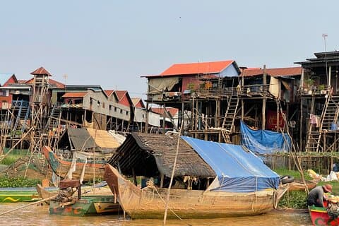 Privémiddagtour door Siem Reap Zonsondergang buiten de gebaande paden