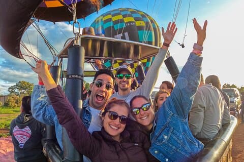 Aerodiverti Balloon Flight + CDMX Transportation + Pyramids + CAVE