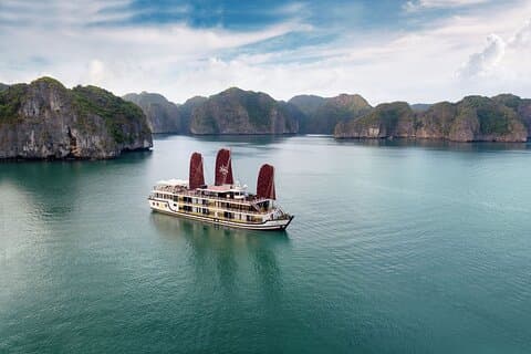 Crucero 5 estrellas por la bahía de Halong 2 días y 1 noche