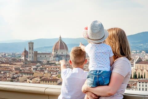 Familieomvisning i Firenzes gamleby og da Vinci-museet