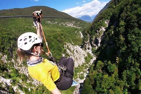 Bovec Zipline - canyon Ucja - den længste zipline i Europa