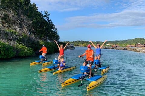 Visite du port hydrobike, plongée avec tuba sur le récif et séjour à la plage privée de l'île