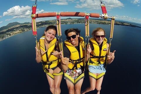 Parasailing Adventure over Lake Taupo